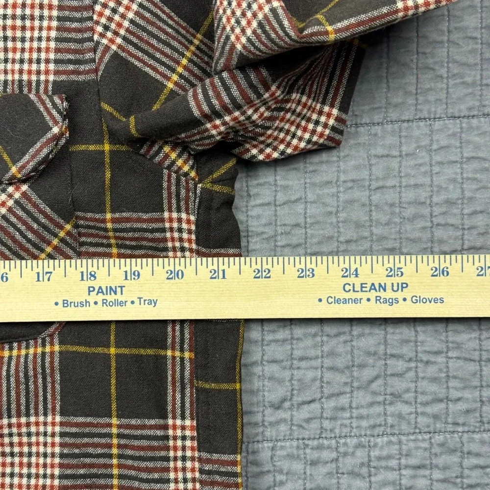 Vintage‎ Pendleton Board Shirt Men Medium Brown Wool Plaid Loop Camp Collar